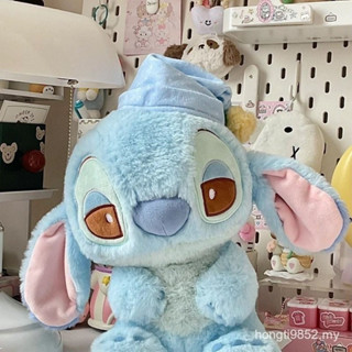 迪士尼Stitch Angel Baby甜美睡眠風格卡通可愛Stitch娃娃公仔兒童玩具睡覺毛絨公仔送生日給兒童女孩1G