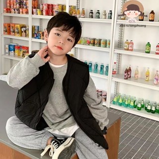 ARY 兒童秋冬外套 男女童夾棉馬甲 寶寶加絨加厚保暖外套 秋冬新款百搭加絨馬甲 中大童男女童加厚洋氣內外穿坎肩背心