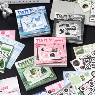 Cdaily|20張入 deco方款切膜貼紙書 日常手記ins韓系素材貼紙 手賬造景手機殼DIY裝飾拼貼 手帳貼紙