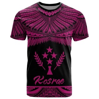 夏威夷 Kosrae 3D 印花 T 恤男士夏季圓領短袖休閒上衣超大 T 恤街頭服飾波利尼西亞 T 恤