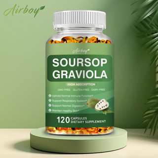 Airboy有機刺果番荔枝葉1000毫克軟膠囊🌿，60/120粒膠囊
