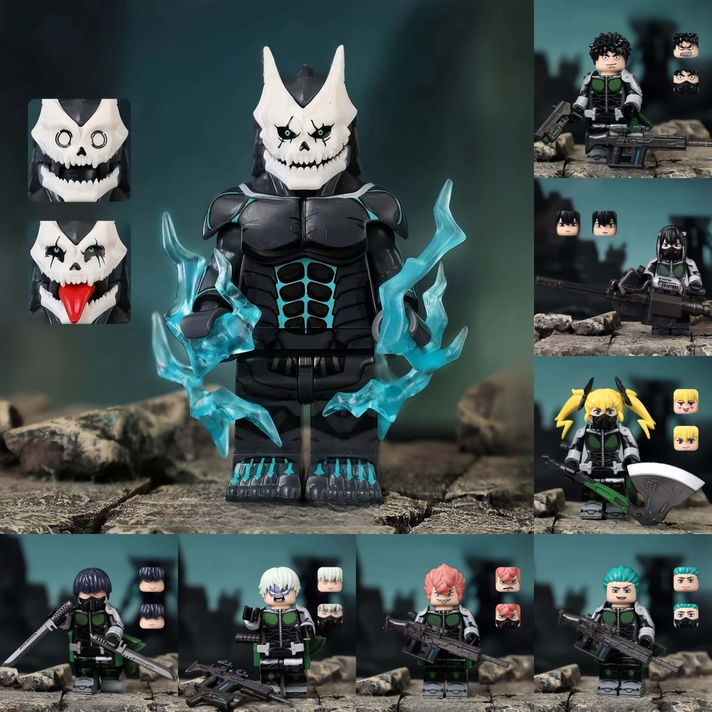 怪獸8號公仔 亞白米娜 日比野卡夫卡 四之宮奇可露 保科宗四郎 出雲春一 神樂木葵 拼裝積木 人偶模型 男孩玩具