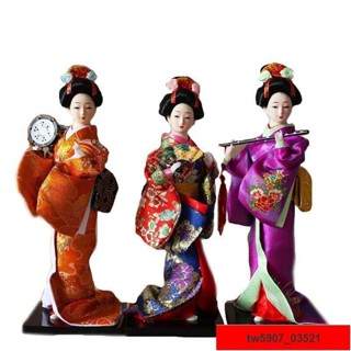 熱銷*限時優惠&*特惠夯品推薦日本藝妓人偶擺件 和服娃娃 絹人佈偶裝飾品 日式和風禮品 26釐米