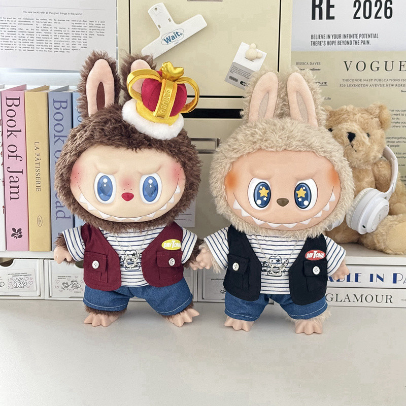 [僅衣服]娃衣LABUBU象棊國王37cm搪膠娃娃拉布布毛絨潮玩娃衣僅娃衣