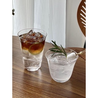 開心居家 ins風闊口玻璃咖啡杯 輕薄冰美式拿鐵杯 簡約茶杯 鷄尾酒杯 冷飲杯子 玻璃杯 ins風闊口玻璃咖啡杯 輕薄冰