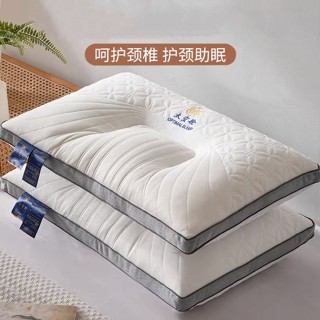 太空艙護頸乳膠枕助睡眠單人宿舍家用酒店枕芯單只一對裝吸濕排汗枕枕頭助眠枕頸枕護頸枕