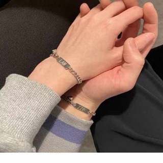 招財手鍊 小財迷手鍊 EXO邊伯賢fearless同款鍍銀愛心相吸情侶款手鏈一對小眾刻字磁吸