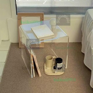免運🤑 ins風輕奢壓克力透明小茶几 小板凳 換鞋凳 和室桌 茶几 邊桌 沙發邊幾 置物桌 展示檯（可客製化尺寸）