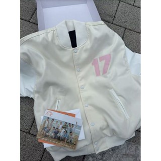 🔥桃園48H出貨🔥SEVENTEEN衕款棒球服女長袖寬鬆17號繡花oversize上衣開衫外套潮【蝦皮優選】