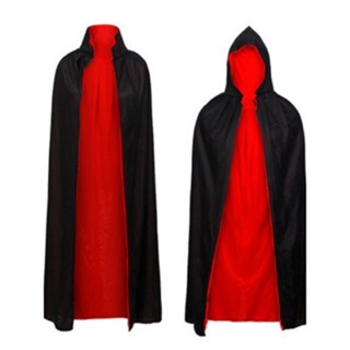 萬聖節服裝舞臺表演雙層黑紅披風斗篷cos角色扮演服飾吸血鬼披風pio5220k