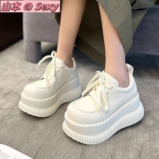 新品熱賣 歐洲站鬆糕鞋 新款歐貨辣妹厚底小個子增高休閒時尚樂福鞋 女潮 醜萌鞋女