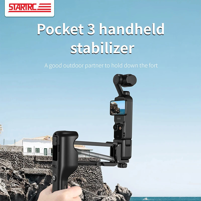 適用於 DJI OSMO Pocket 3 的手持穩定器，迷你 Z 軸防抖手柄支架存儲保護套適用於 DJI Pocket