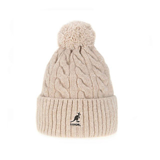 KANGOL POM POM毛球頭顱帽/ 米色/ F eslite誠品