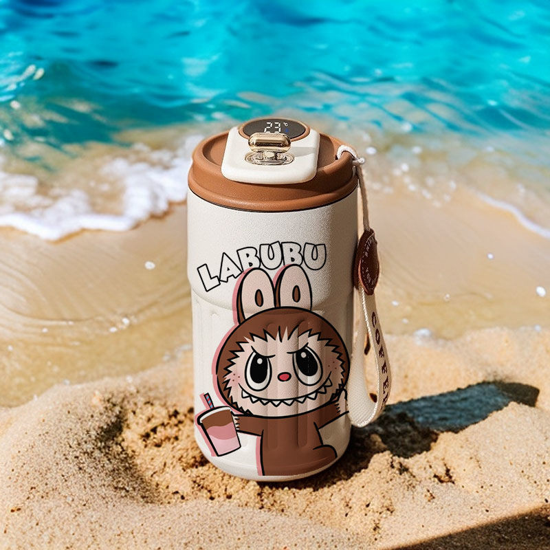 ⭐台灣出貨 【Labubu】拉布布labubu水杯不鏽鋼咖啡保溫杯子印花溫顯 隨行杯