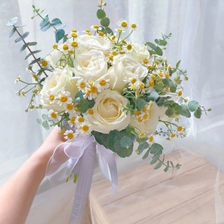 【手捧花】✨新品 臺灣熱銷 免運✨領證拍照新娘結婚婚禮韓式手捧花模擬玫瑰花拍照道具家居擺件花束