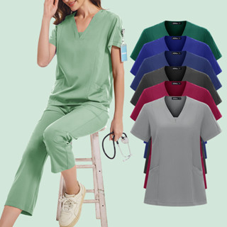 醫生磨砂套裝醫療工作服夏季洗手服薄款短袖手術室外科套裝女WITF
