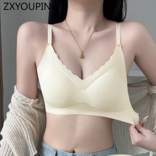 ZXYOUPING薄款無痕女內衣女透氣聚攏無鋼圈防下垂舒適文胸