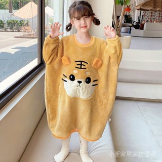 睡袍寶寶公主兒童秋冬女連體冬女童睡袍睡衣加厚保暖法蘭絨珊瑚絨 PTUD