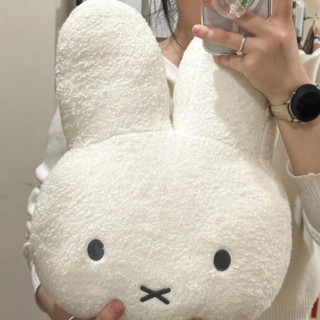 Miffy米菲兔子頭玩偶可愛毛絨抱枕送男女床上睡沙發靠墊生日禮物