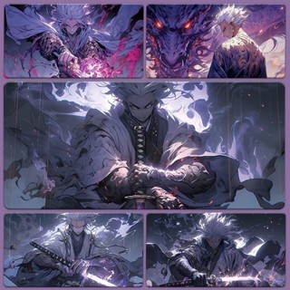 ✨『臺現』100%正品 劍魔鼠標墊超大號電競動漫辦公桌墊電競鍵盤墊學習寫字墊遊戲男生