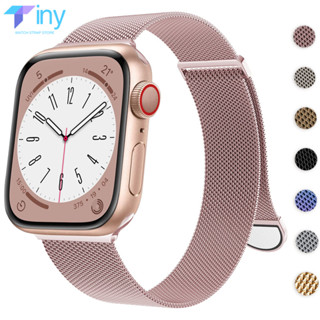 金屬錶帶鋼網磁性錶帶適用於 Apple Watch Series 10 42mm 46mm Ultra 49mm 42m