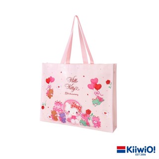 Kiiwi O! Hello Kitty 50th.大容量萬用編織袋/ 娃娃KT eslite誠品