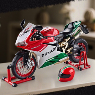 【可噴霧】機車模型 1:9 鑰匙啟動 合金車 杜卡迪1299 摩托車 聲光車 玩具車 杜卡迪重機 Ducati 車模