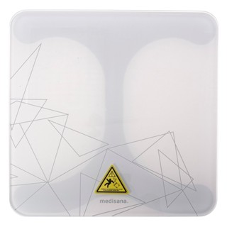medisana 純 白色幾何玻璃體重計