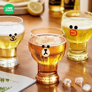 LINE FRIENDS 玻璃 啤酒杯 水杯 咖啡杯 飲料杯 果汁杯 居家生活 熊大 杯子 莎莉 兔兔