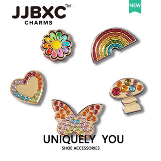 JJBXC 洞洞鞋 鞋釦 金屬 鞋配飾 洞 金屬彩虹 蘑菇 愛心 雛菊 DIY時尚鞋附件