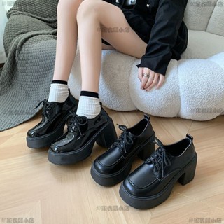 臺灣出貨⭐闆娘強推 高跟皮鞋 女鞋 8CM 瑪麗珍皮鞋 粗跟皮鞋 樂福鞋 鬆糕鞋 黑色皮鞋 工作鞋增高鞋li586865