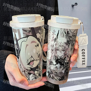 【免運】明日方舟特蕾西婭保溫杯316不鏽鋼大容量吸管水杯車載咖啡杯男女隨行杯 咖啡 保溫瓶 水杯