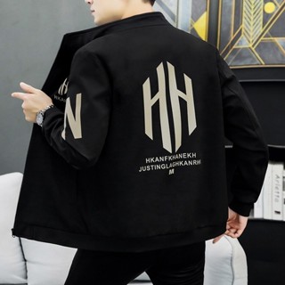 【店鋪熱賣】外套男士男裝春秋款2023新款韓版潮流休閒百搭立領工裝夾克上衣男