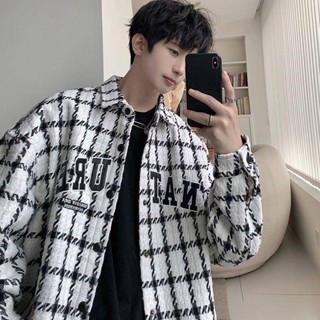 NANS 臺灣現貨 夾克外套 美式小香風外套男2024新款春秋季港風棒球服衝鋒衣痞帥呢風衣夾克