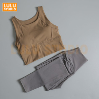 LULU【成套套裝推薦】背心+長褲成套組合 運動bra top 運動上衣 運動背心 跑步背心女運動健身服飾 緊身衣背心