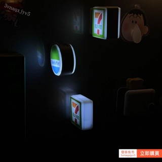 ✨臺出免運✨711便利店微縮玩具燈牌小夜燈擺件可磁吸迷你微縮場景bjd娃娃擺件
