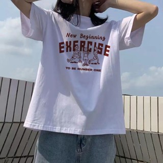 愛依依 短袖T恤 圓領上衣 打底衫 S-2XL夏季設計感小眾顯瘦百搭修身印花上衣-2976.