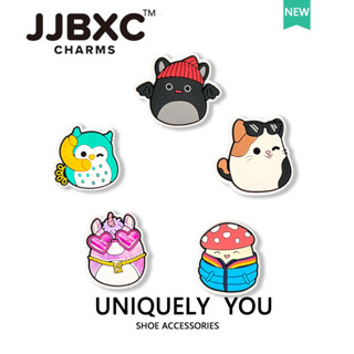 JJBXC 洞洞鞋 鞋釦 鞋花 鞋配飾 卡通貓頭鷹 貓咪 DIY時尚鞋附件 適用於cross鞋