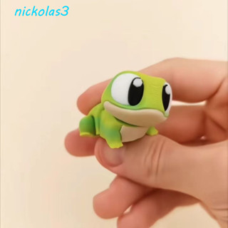NICKOLAS模擬壁虎蛙模型,工藝裝飾關節可動寵物3D列印玩具,綠色青蛙收藏雕像青蛙動物飾品