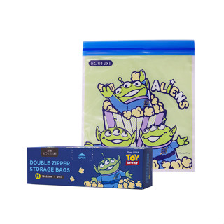 HOUSUXI迪士尼三眼怪雙夾鏈保鮮袋/ M/ 20入/ 盒 eslite誠品