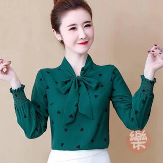 韓版襯衫 2024年春夏時尚雪紡襯衫女韓版新款長袖上衣氣質打底衫修身內搭服長袖襯衫上衣 女生襯衫 寬鬆襯衫「樂購」