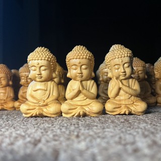 【VAVA工藝品】崖柏木雕寶寶佛工藝品 Q版小如來雕刻擺件手工藝品文玩手把件