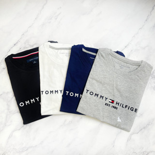 Tommy Hilfiger 成人 經典LOGO 1985文字 純棉 刺繡上衣 短袖 短袖上衣 情侶裝 大尺碼 美國代購