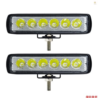 Casytw LED 燈條,2 件 6 英寸 IP68 防水 LED 工作燈 6000K 30W SUV ATV 汽車卡