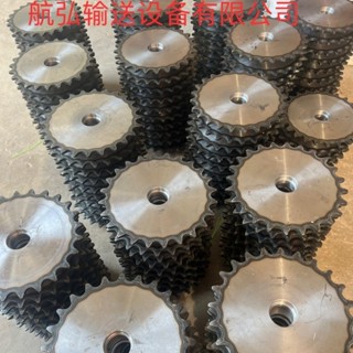 ✨臺灣熱賣不銹鋼雙節距鏈輪齒輪定製工業機械傳動配件鏈條雙排6分24A彎闆 fll