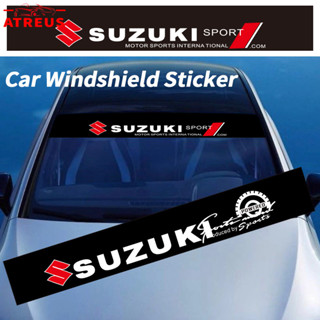 SUZUKI 鈴木汽車擋風玻璃貼紙前後汽車擋風玻璃貼紙汽車前窗防水貼花貼紙適用於鈴木 ERTIGA XL7 Swift