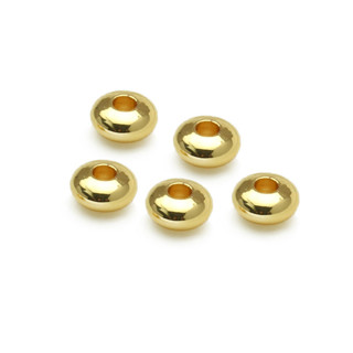 宏雲Hongyun-tl- (100pcs/份)- 14K包金算盤隔珠 diy手工飾品配珠 金色保色隔片材料
