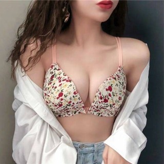 《現貨下單》前扣式集中爆乳內衣女無鋼圈性感美背透氣交叉帶無痕內衣內衣夏季薄款