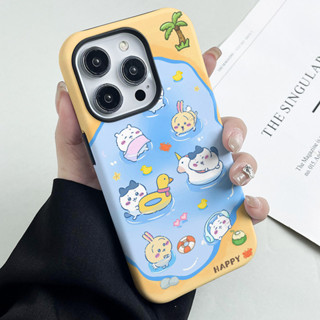 泳池玩耍的吉伊卡哇保護殼適用於 iPhone 11 15Pro 14ProMax 7plus 13Pro 16ProMa