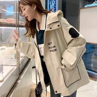 💥臺灣出貨#工裝外套女春鞦季韓版寬鬆BF初鞦新款潮百搭森係風衣學生胖MM